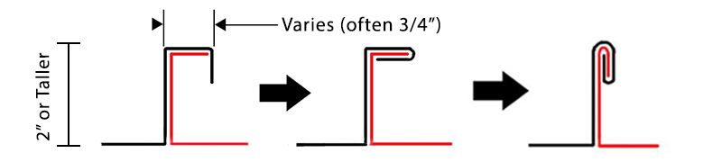 Single and double lock seam